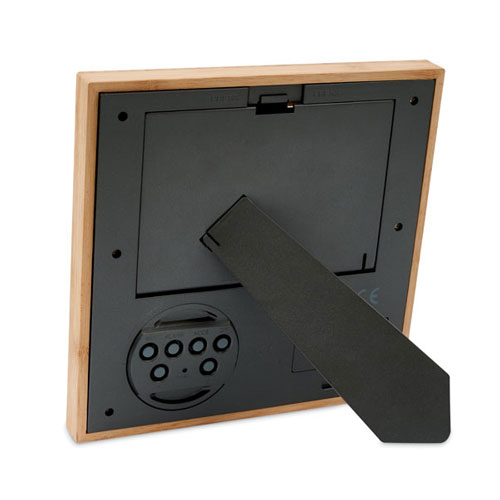 Bamboo photo frame with weather station - Image 2